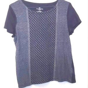 TALBOTS | Women's Top Blue White Size Large